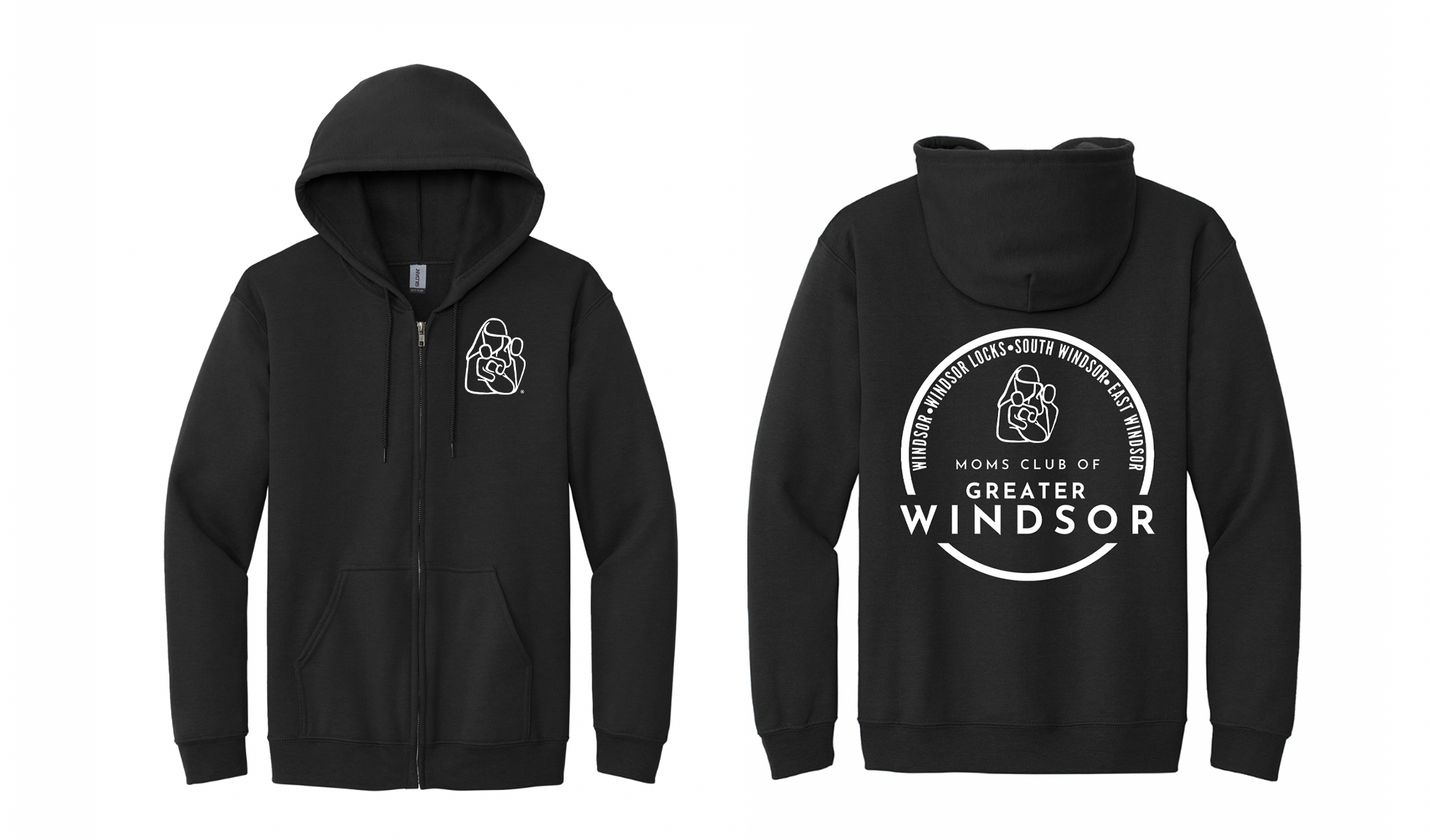 MOMS Club Full-Zip Hooded Sweatshirt Mens/Unisex Hoodies