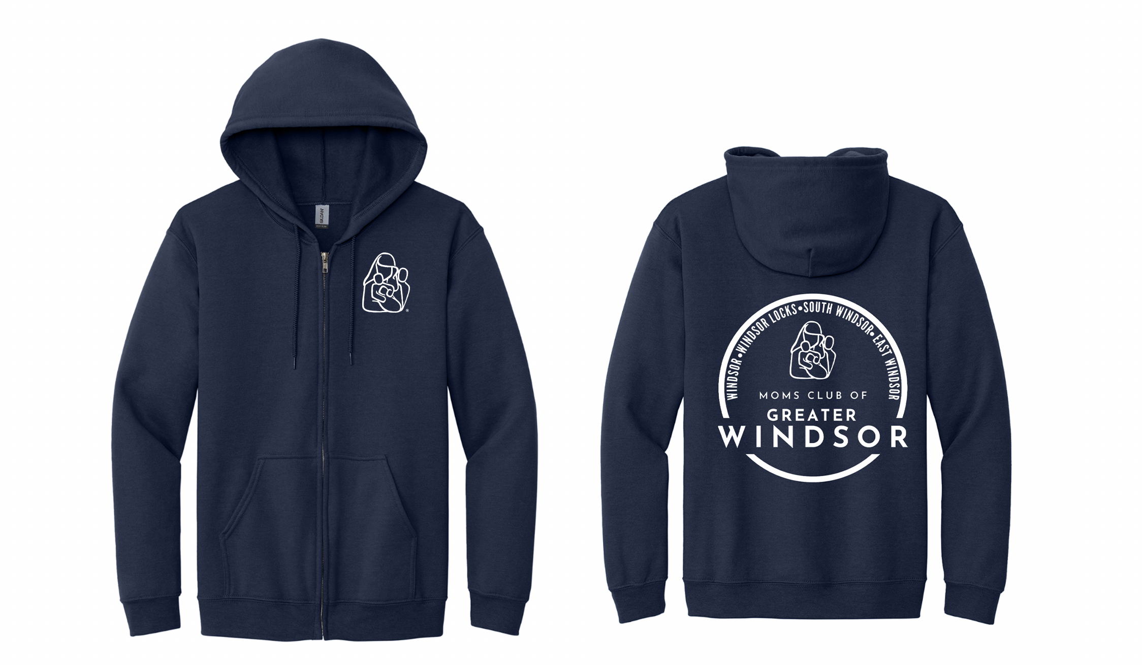 MOMS Club Full-Zip Hooded Sweatshirt Mens/Unisex Hoodies