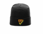 Fleece Lined Beanie with Leather Synergy Patch