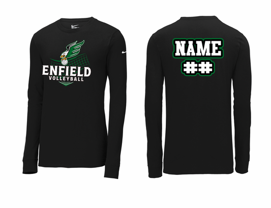 Enfield Boys' Volleyball Long Sleeve NIKE Warm-Up T-Shirts