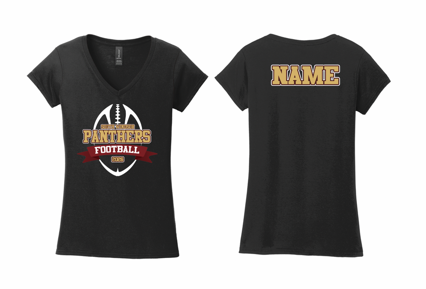 Panthers Football 2026 Women's V-Neck T-Shirt