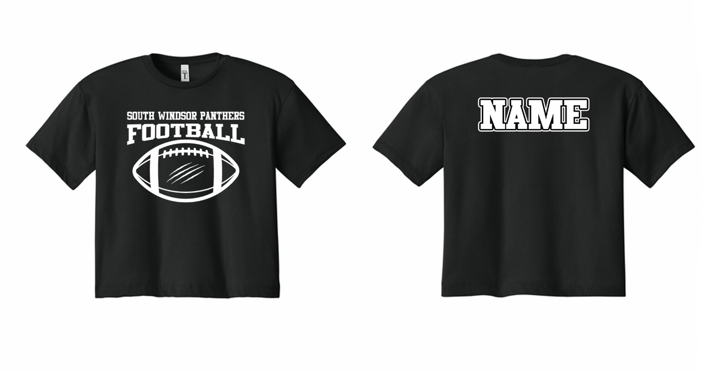 Panthers Ripped Football Crop Top