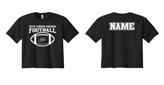Panthers Ripped Football Crop Top
