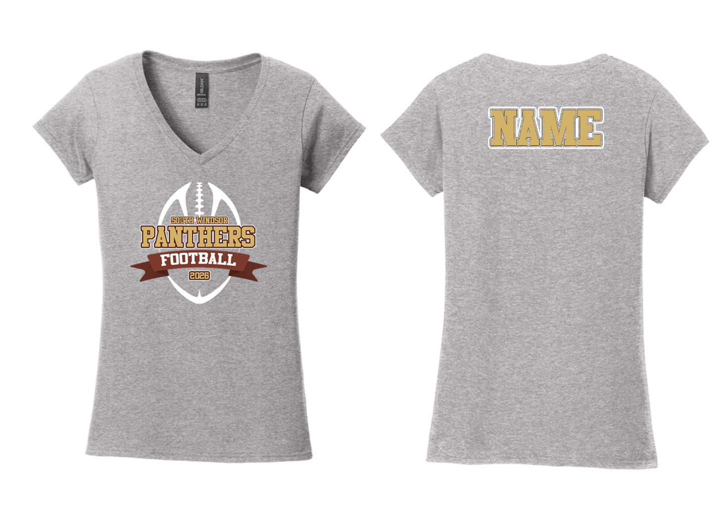 Panthers Football 2026 Women's V-Neck T-Shirt