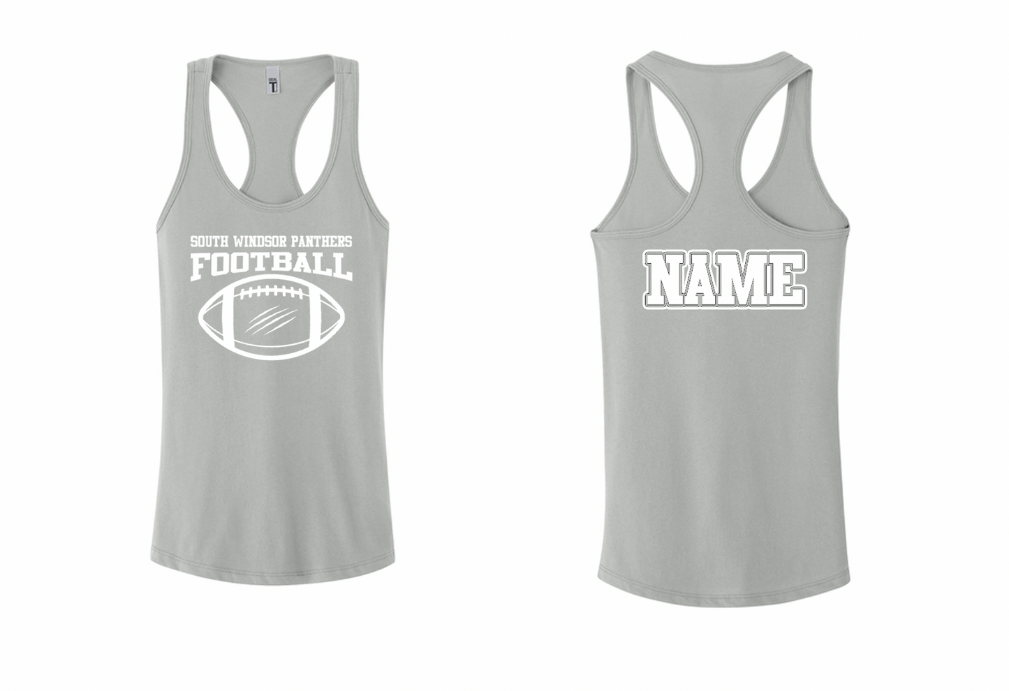 Panthers Ripped Football Racerback Tank