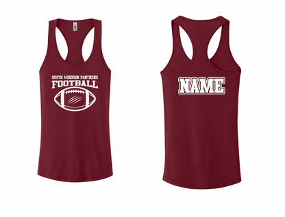 Panthers Ripped Football Racerback Tank