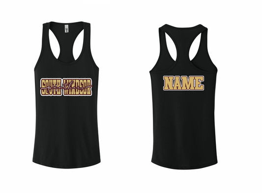 Panthers Cursive Racerback Tank