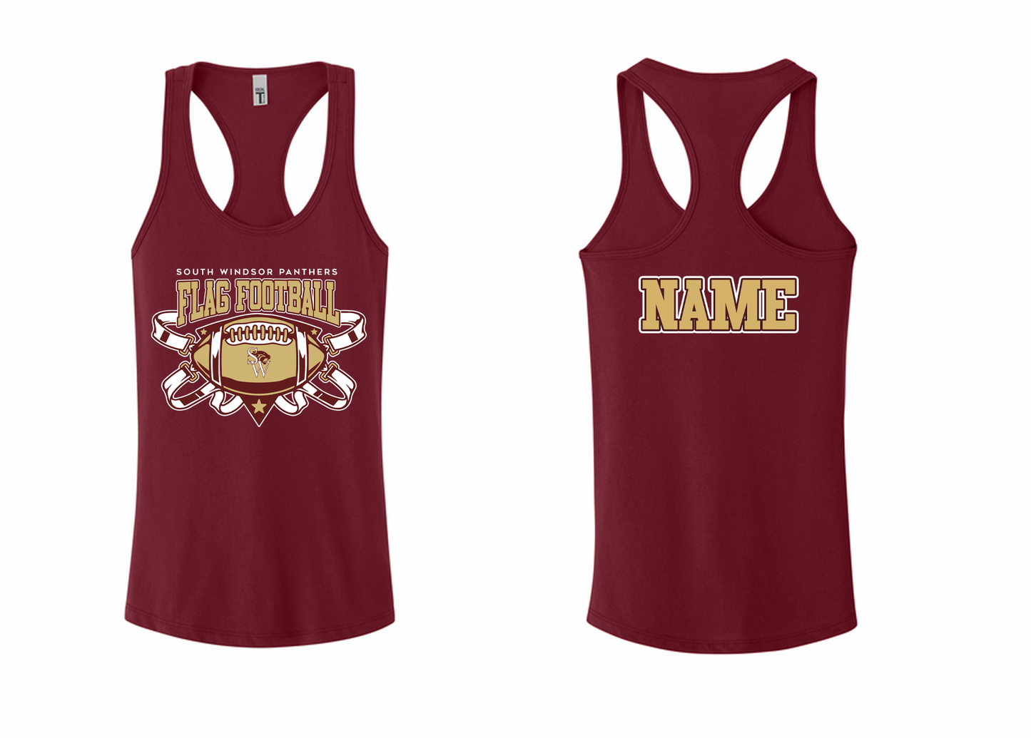 Panthers Flag Football Racerback Tank