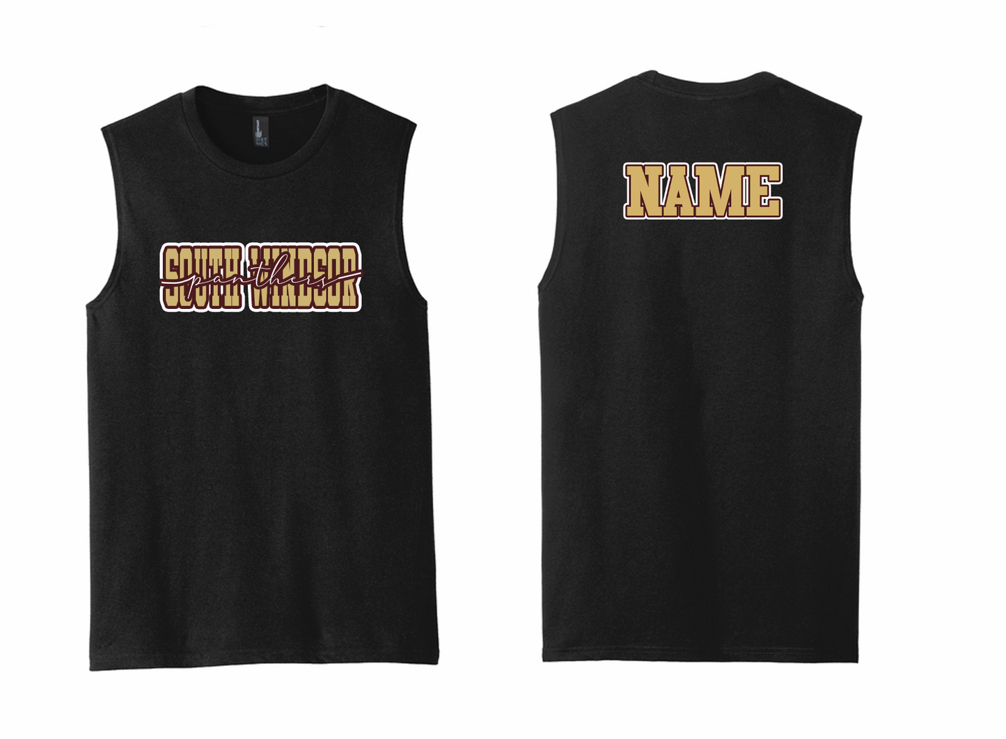 Panthers Cursive Sleveless T-Shirt