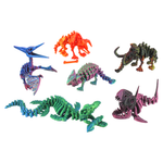 3D Printed Flexible Articulate Dinosaurs (Large) Multi Color
