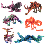 3D Printed Flexible Articulate Dinosaurs (Large) Multi Color