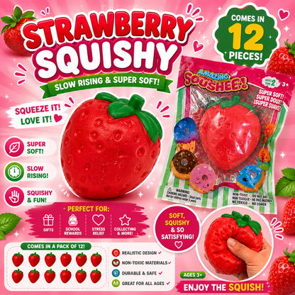 Jumbo Strawberry Squeeze Squishy