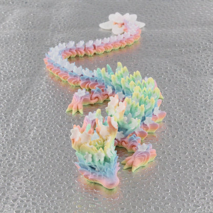 3D Printed Rainbow Blossom Dragon, 3D Printed Dragon