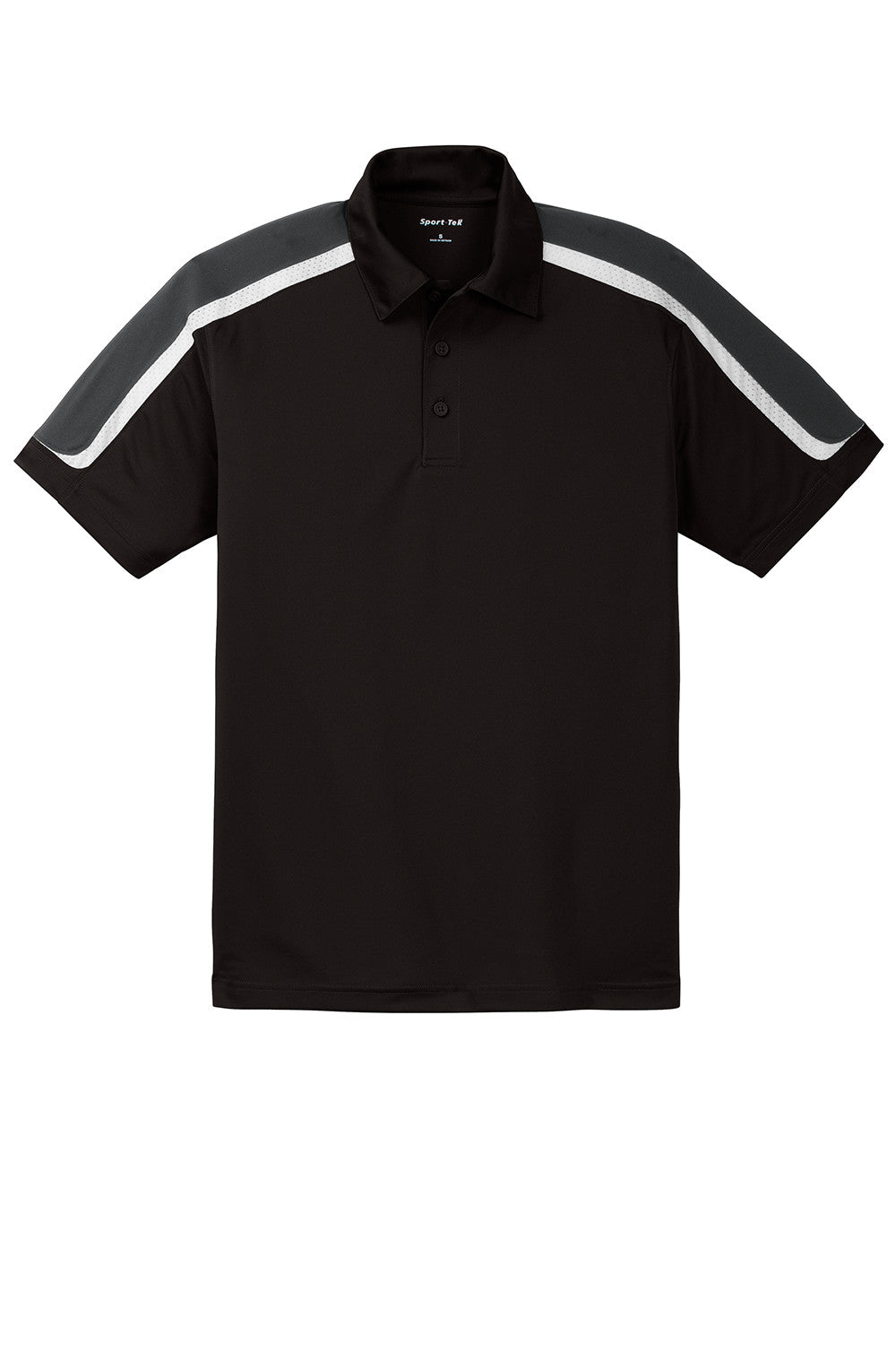 Sport-Tek Tricolor Shoulder Micropique Sport-Wick® Polo