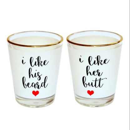 Transparent Shot Glass with Gold Rim