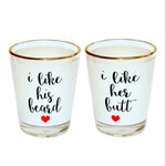 Transparent Shot Glass with Gold Rim