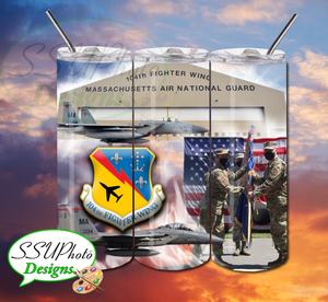 Military FW104 National Guard 20 OZ Skinny TumblerD Digital Design