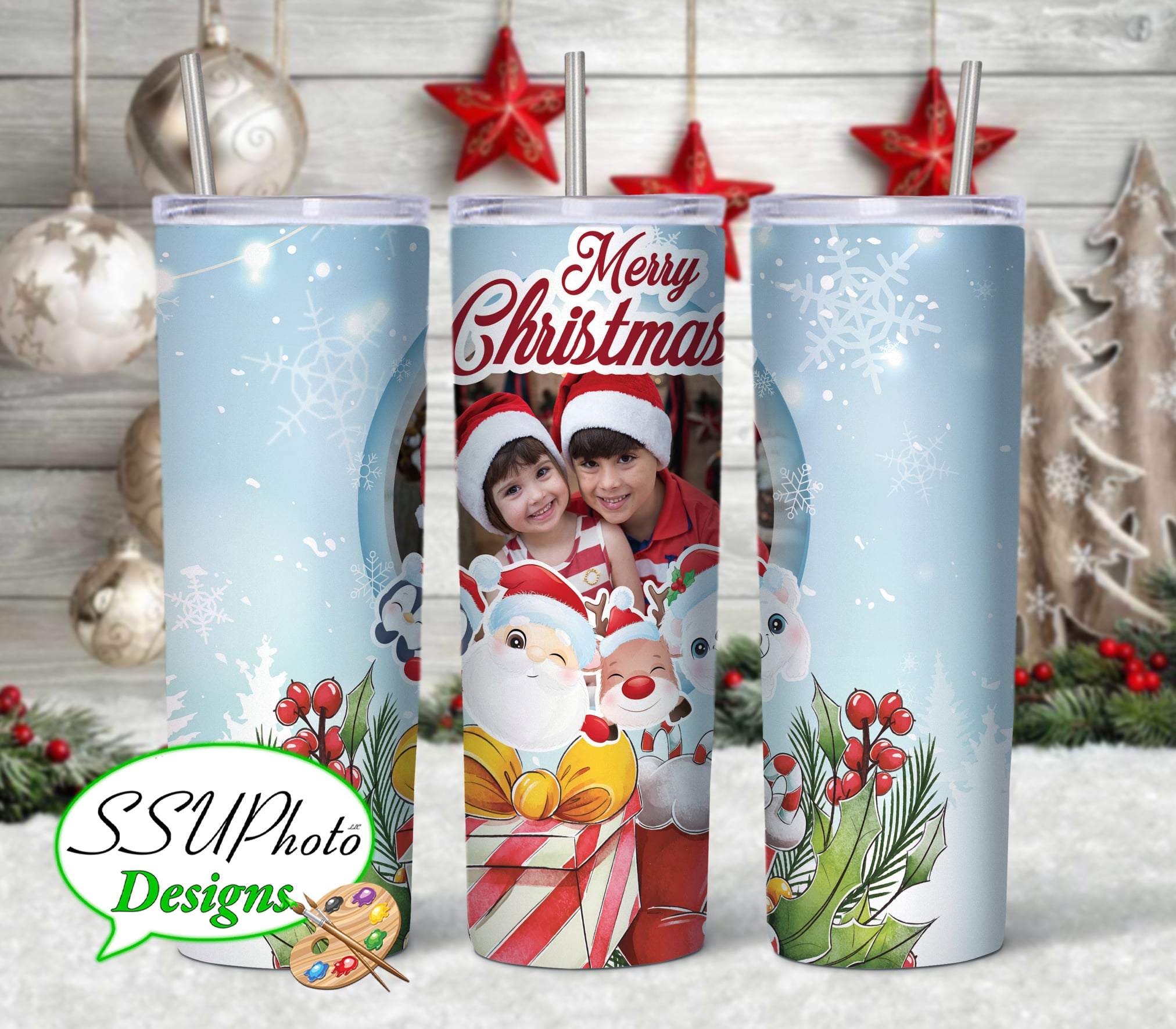 Winter Holiday Photo Collection 20oz Tumbler
