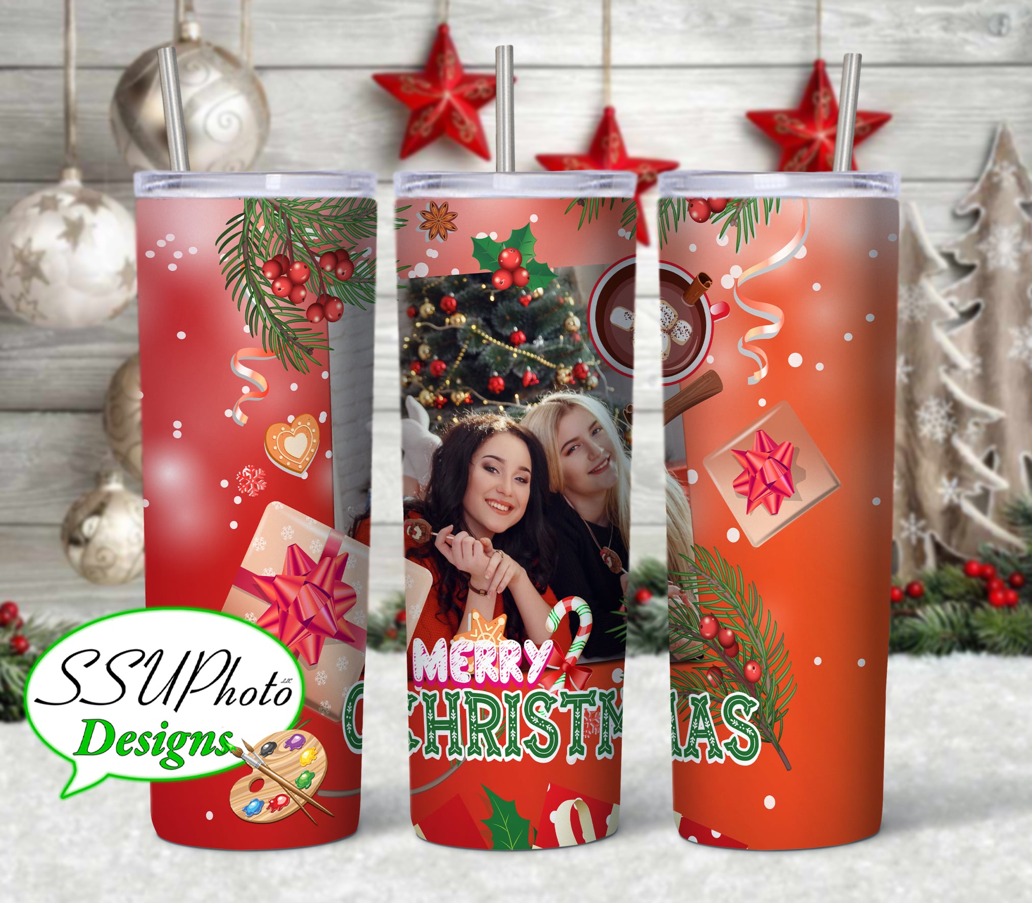 Winter Holiday Photo Collection 20oz Tumbler
