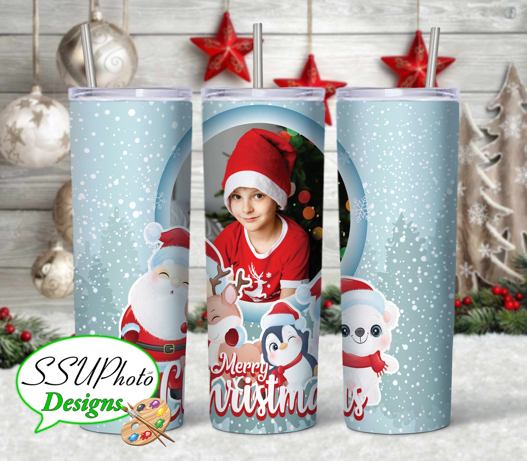 Winter Holiday Photo Collection 20oz Tumbler