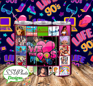 90s1  20 OZ Skinny TumblerD Digital Design