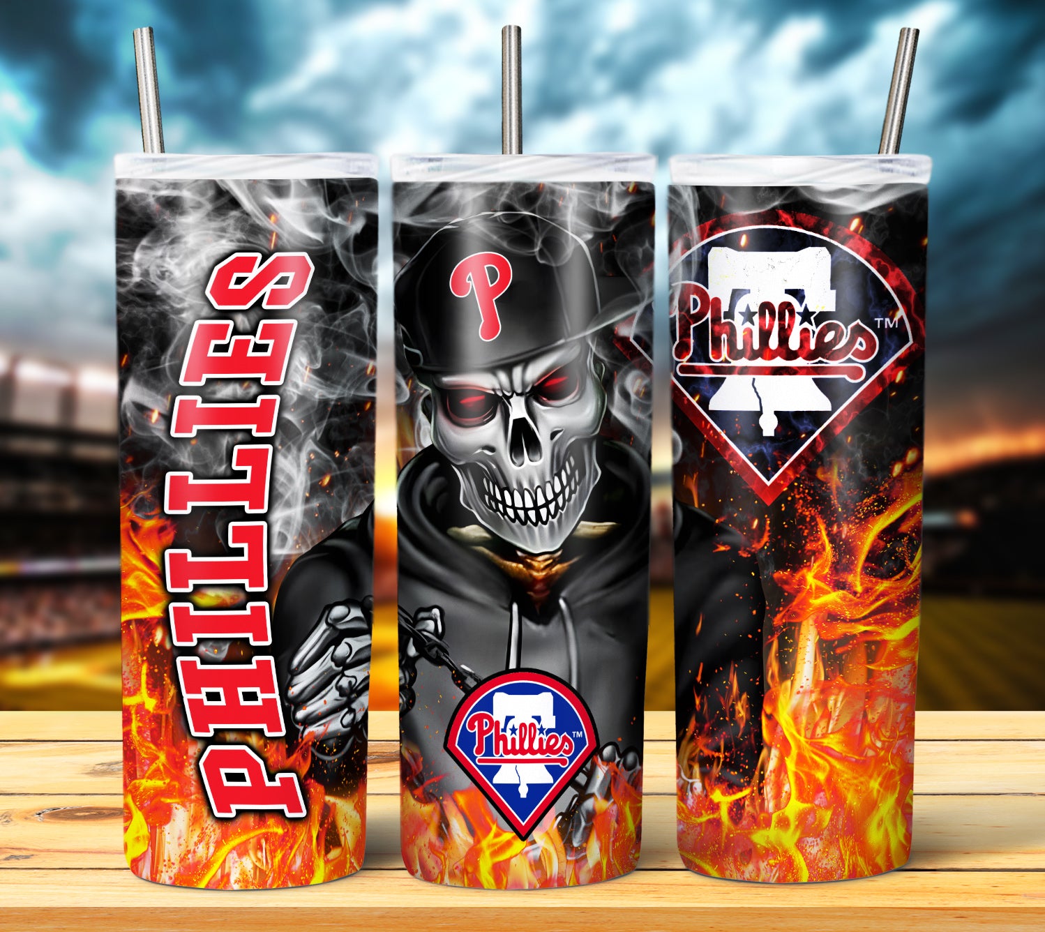 baseball Skull Fire DESIGN 2023