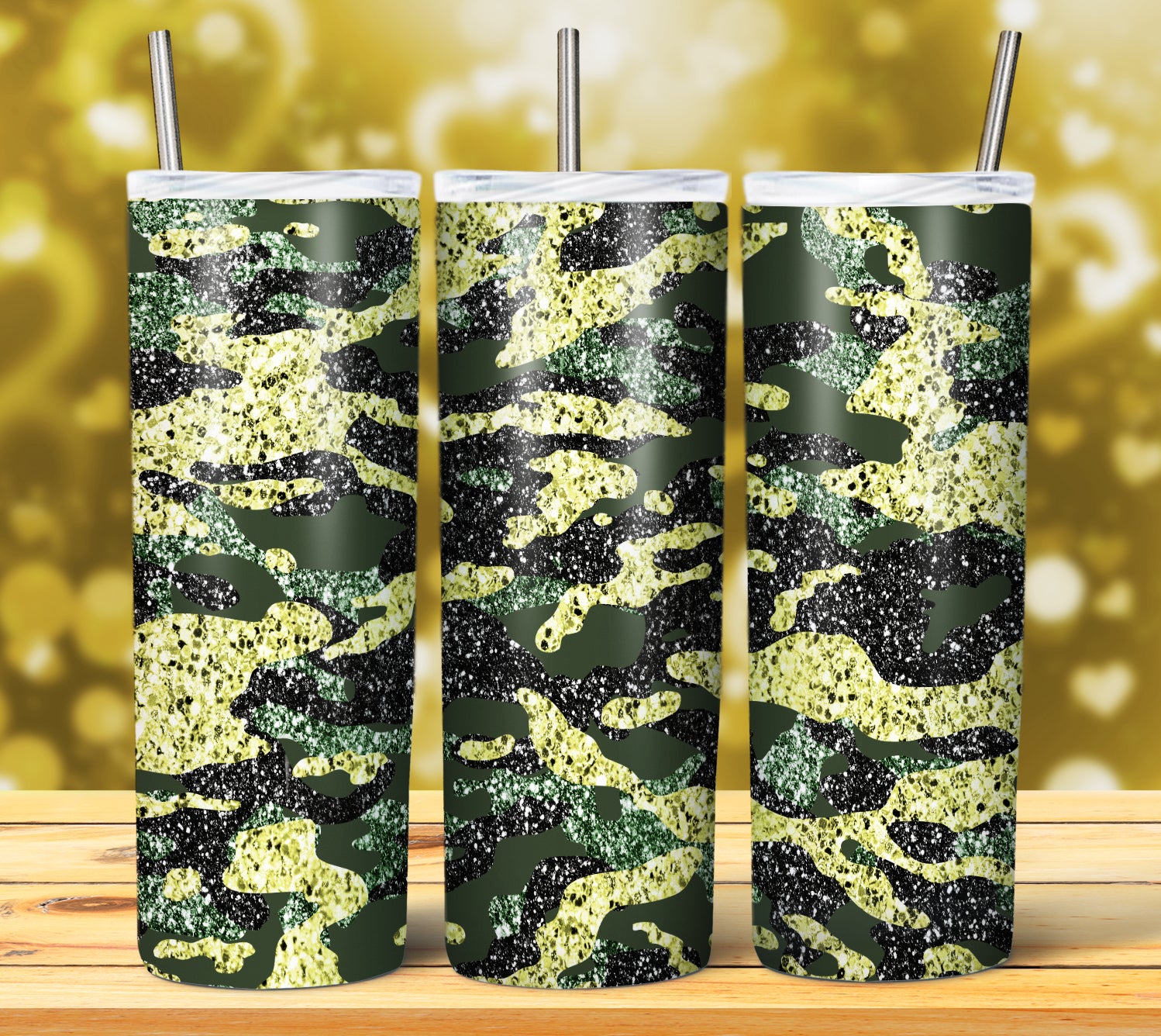 CAMOUFLAGE GLITTER TUMBLER DESIGNS 2023