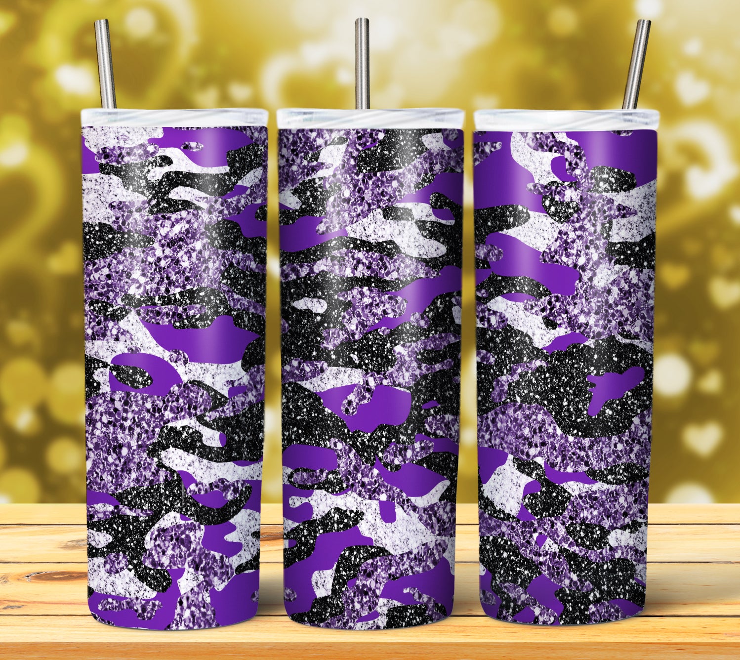 CAMOUFLAGE GLITTER TUMBLER DESIGNS 2023