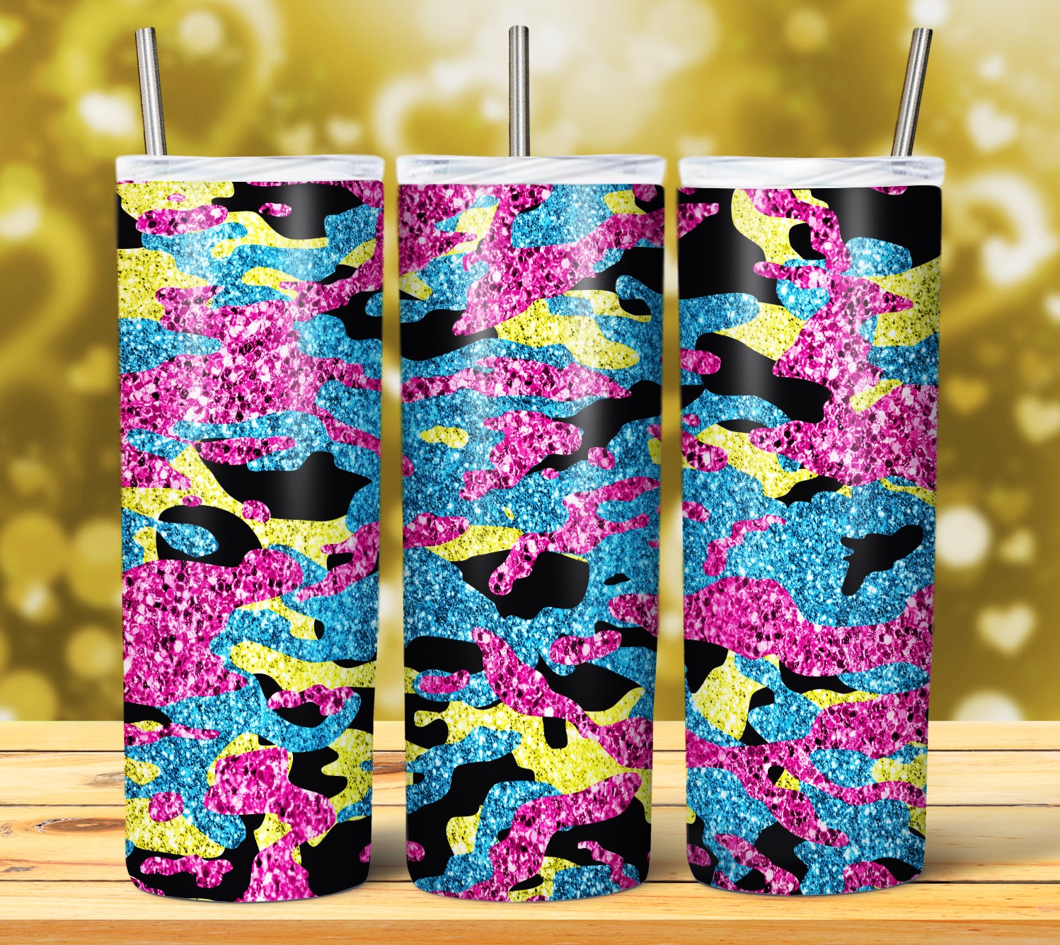 CAMOUFLAGE GLITTER TUMBLER DESIGNS 2023