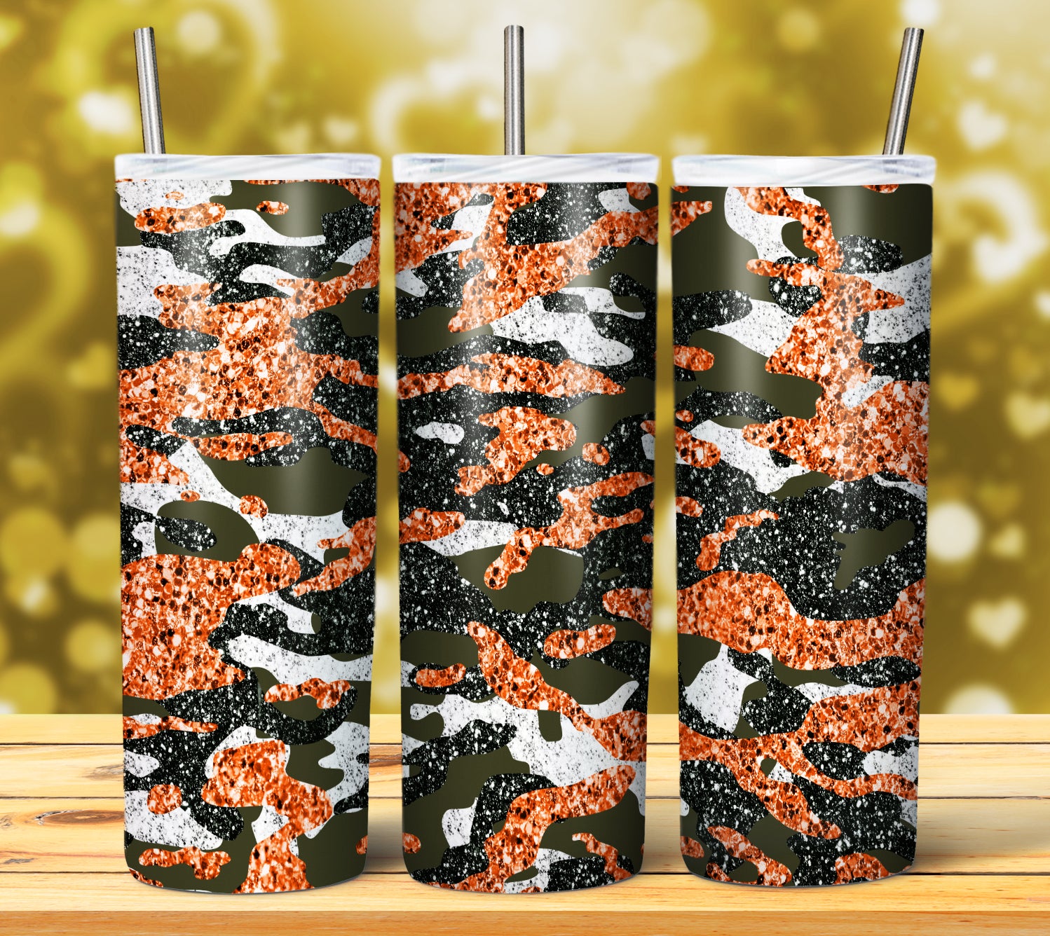 CAMOUFLAGE GLITTER TUMBLER DESIGNS 2023