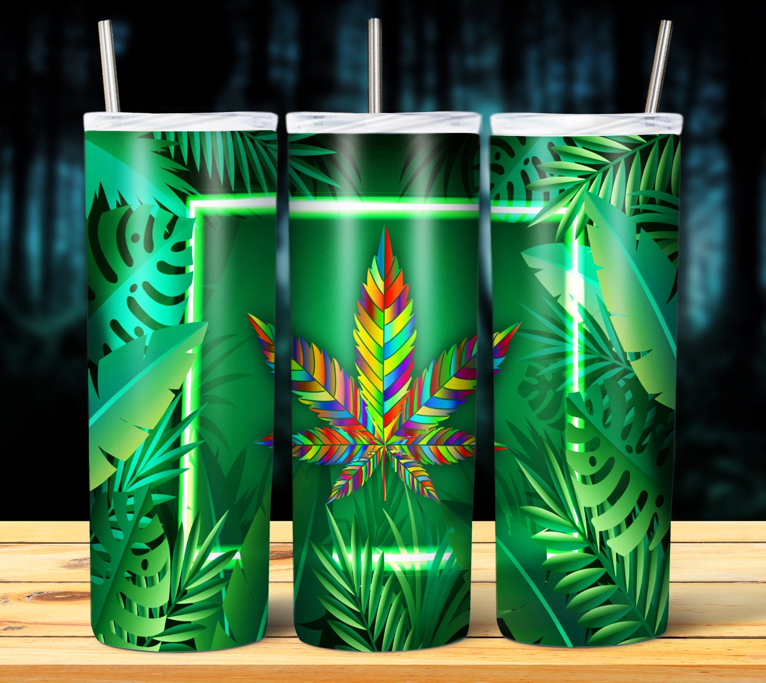 CANNABIS 420 NEON TUMBLER DESIGNS 2023