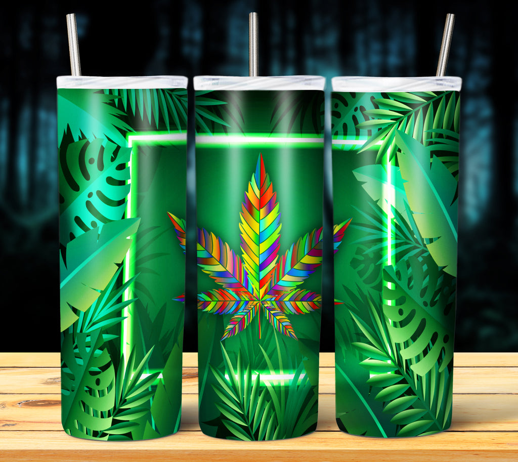 CANNABIS 420 NEON TUMBLER DESIGNS 2023