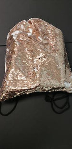 Drawstring personalized photo sequin bags