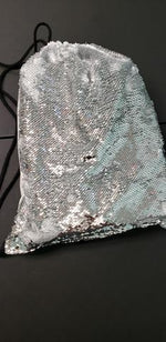 Drawstring personalized photo sequin bags
