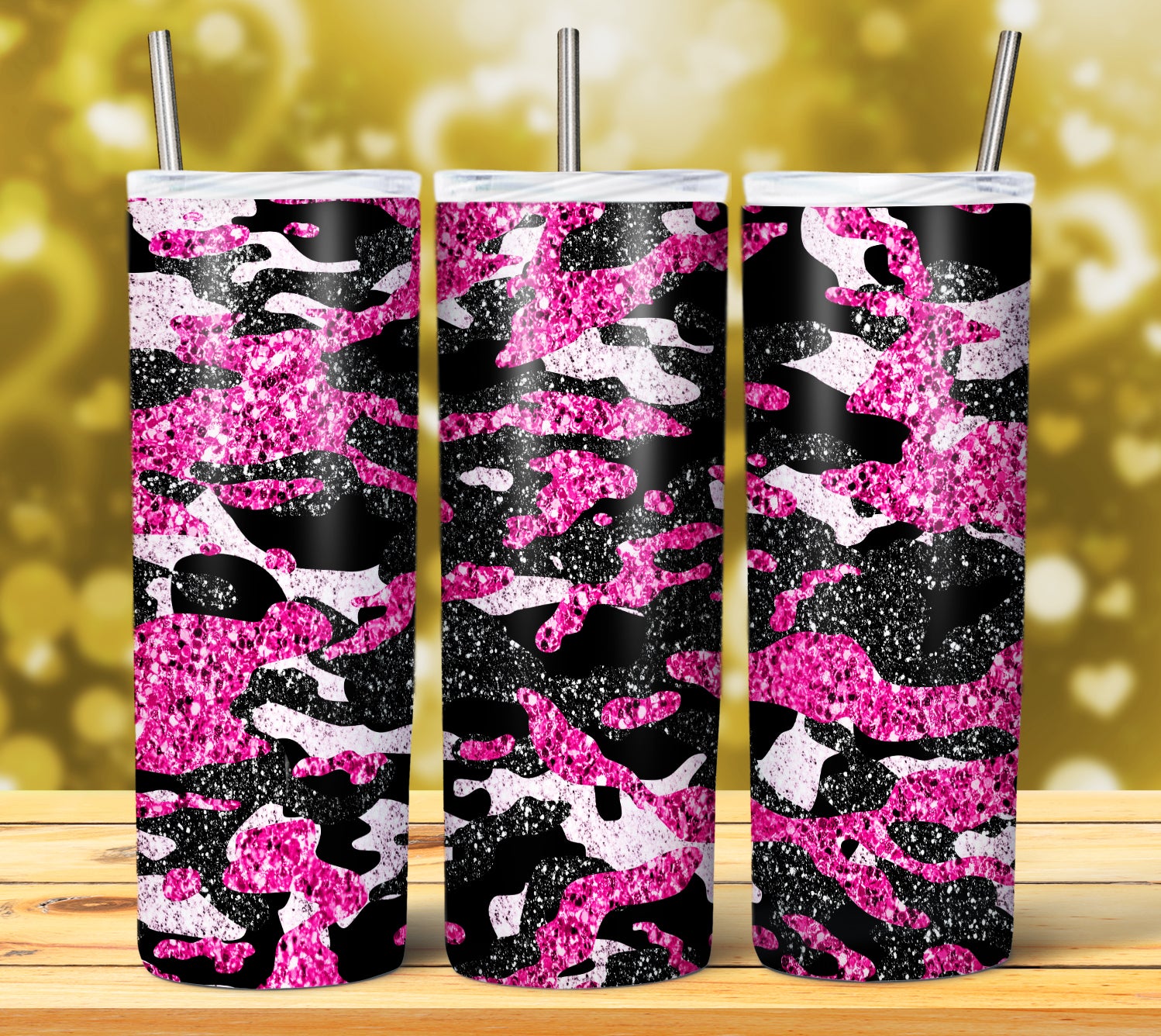 CAMOUFLAGE GLITTER TUMBLER DESIGNS 2023