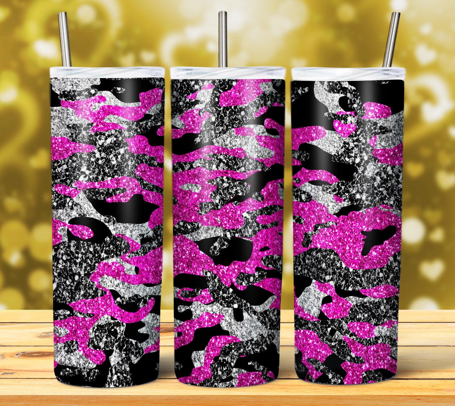 CAMOUFLAGE GLITTER TUMBLER DESIGNS 2023