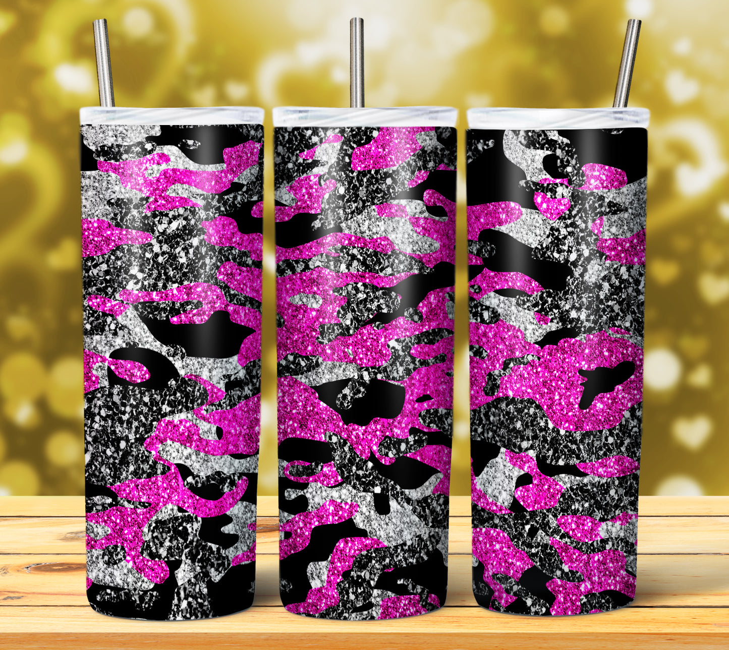 CAMOUFLAGE GLITTER TUMBLER DESIGNS 2023