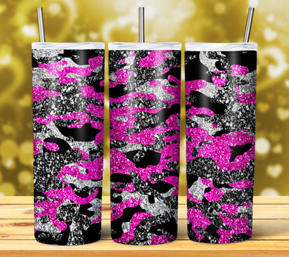 CAMOUFLAGE GLITTER TUMBLER DESIGNS 2023