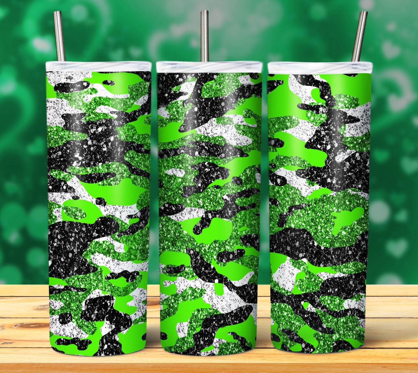 CAMOUFLAGE GLITTER TUMBLER DESIGNS 2023