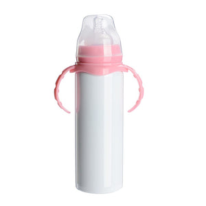 1 Case (40) Blank Pink Top baby bottles Straight Sublimation Tumblers bulk