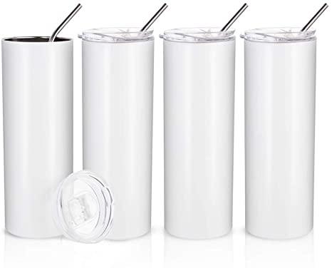 Blank 20oz Straight Sublimation WhiteTumblers