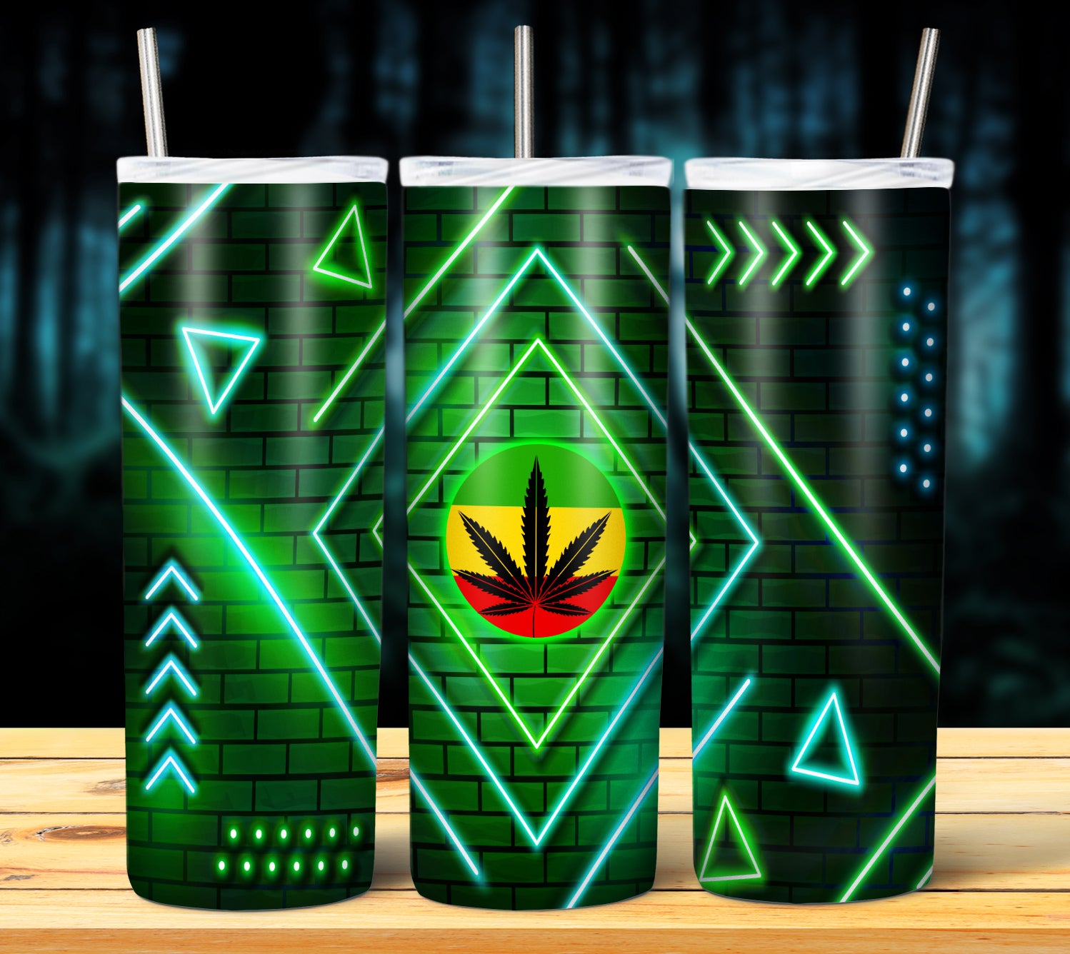 CANNABIS 420 NEON TUMBLER DESIGNS 2023