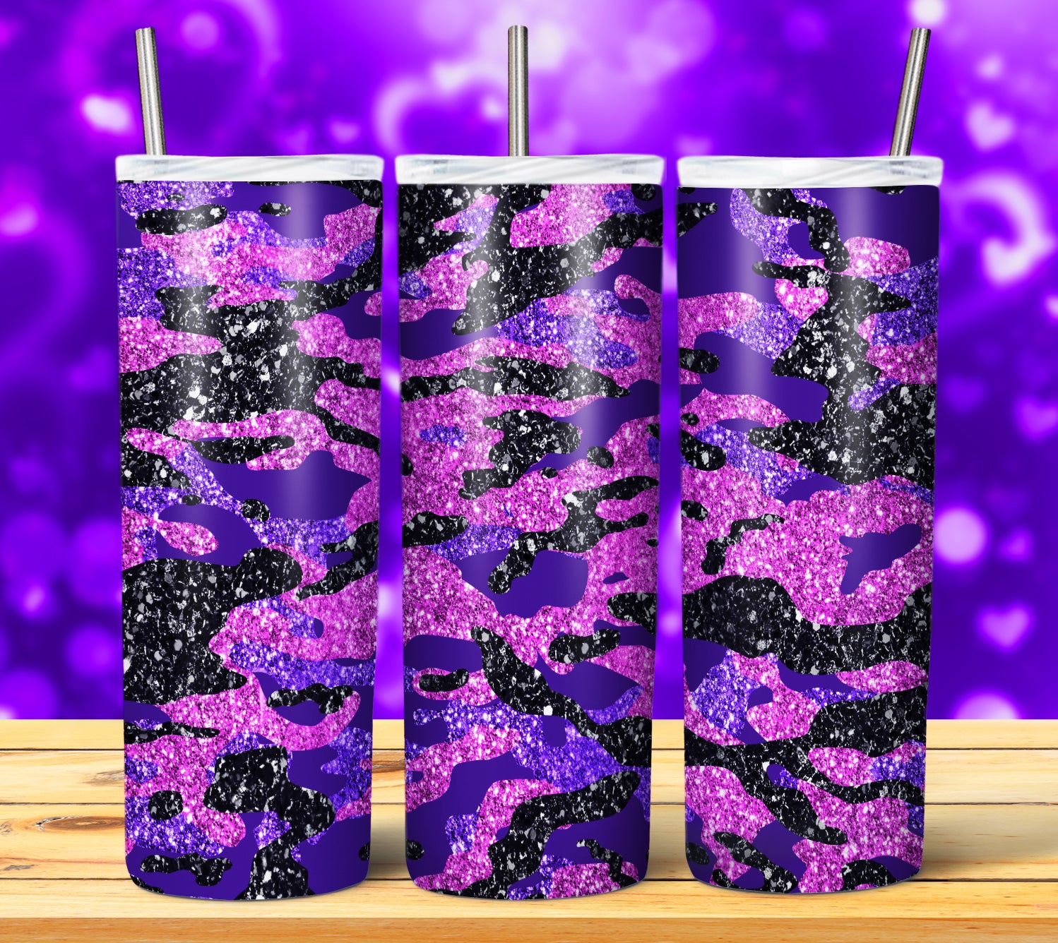 CAMOUFLAGE GLITTER TUMBLER DESIGNS 2023