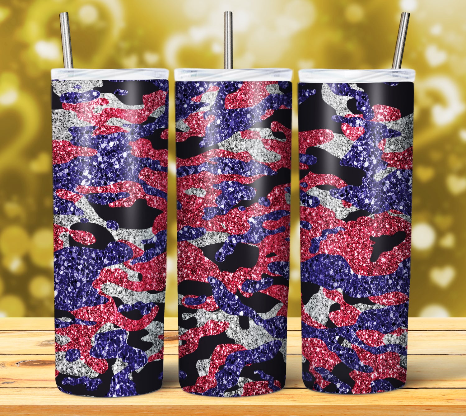 CAMOUFLAGE GLITTER TUMBLER DESIGNS 2023