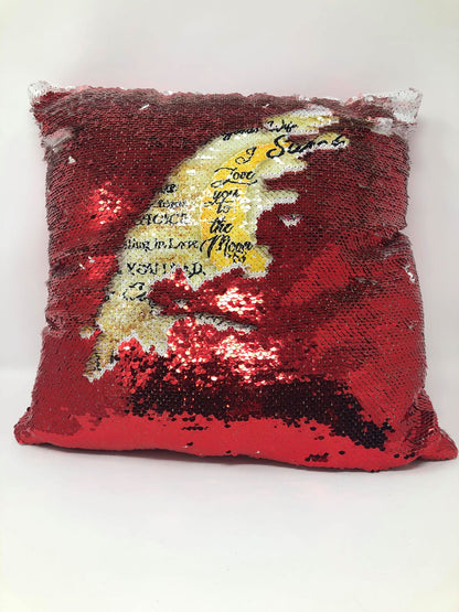 16"x 16" Hidden Message photo Sequin pillowcases