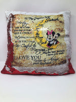 16"x 16" Hidden Message photo Sequin pillowcases