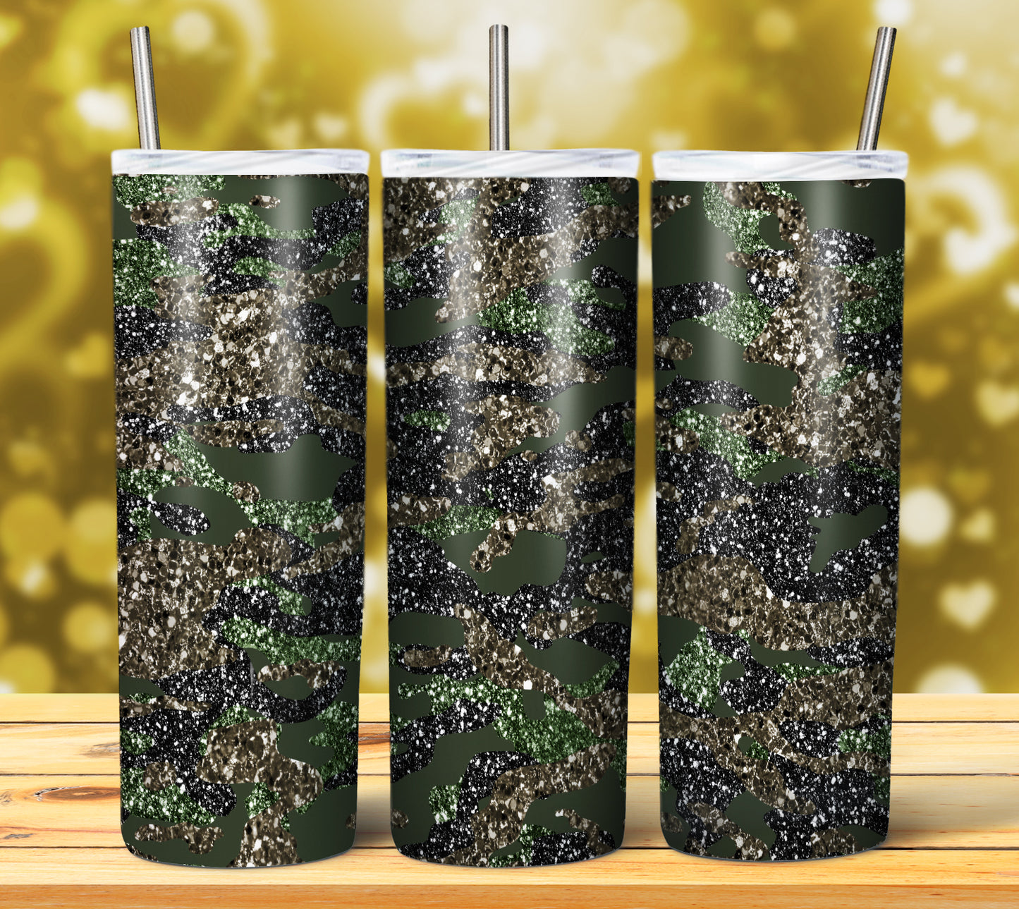 CAMOUFLAGE GLITTER TUMBLER DESIGNS 2023