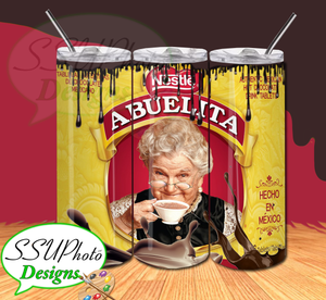 Abuelita Digital Design 20 OZ Skinny Tumbler