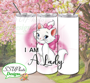 Aristocats Marie White 20 OZ Skinny TumblerD Digital Design