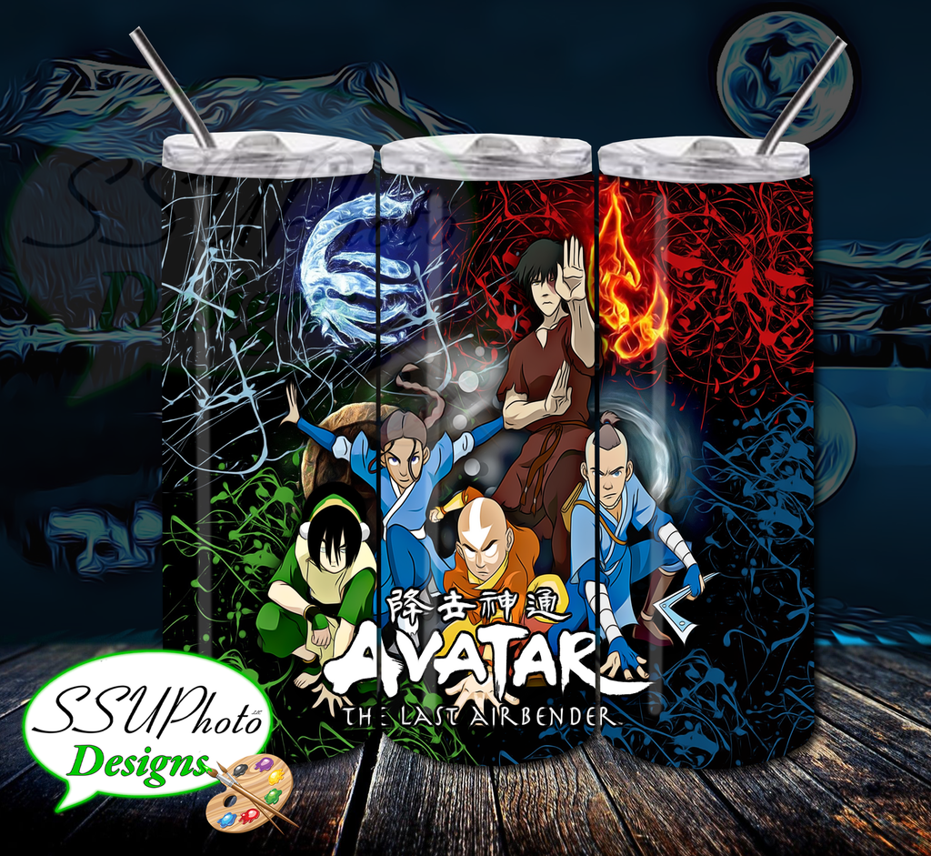 Avatar The Last Airbender 20 OZ Skinny TumblerD Digital Design